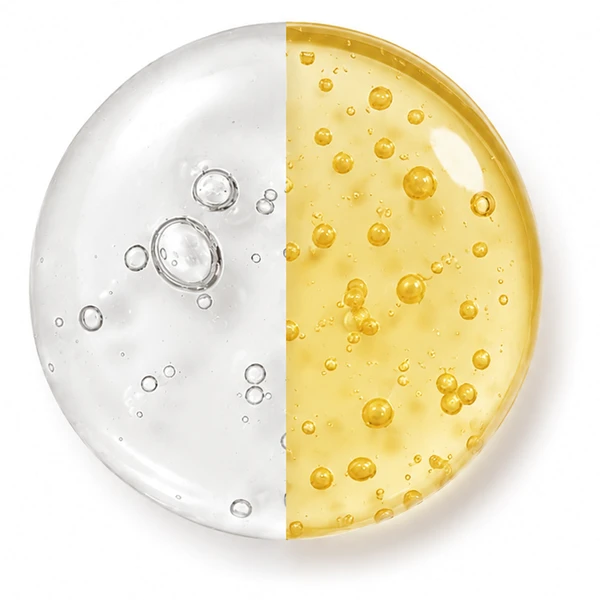 Anti-Frizz — gel transparente e dourado, identidade da linha